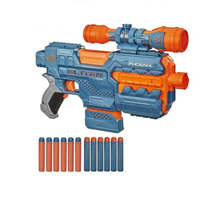 تفنگ اسباب بازی نرف Nerf مدل Hasbro - Nerf - Elite 2.0 Phoenix CS-6 motorized pistol, 12 officer darts-اسباب بازی
